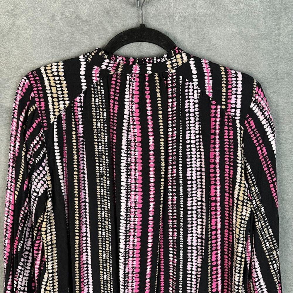 Maeve Anthropologie Top Womens Medium Black V Neck Long Sleeve Preppy Career - Picture 6 of 14